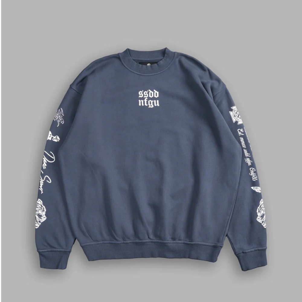 ALWAYS SSDD NFGU LONDON CREWNECK IN DARC SPORT BLUE